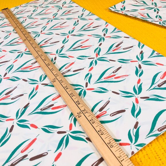 Vintage Wamsutta DAKOTAH Cattails Pillowcase Set 70s Ultracale Textile Bedding - Picture 10 of 10